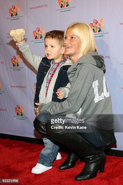 Lizzie Grubman and son Harry attend the Elizabeth Glaser Pediatric AIDS Foundation "Kids for Kids Family Carnival" at Industria Superstudio on...