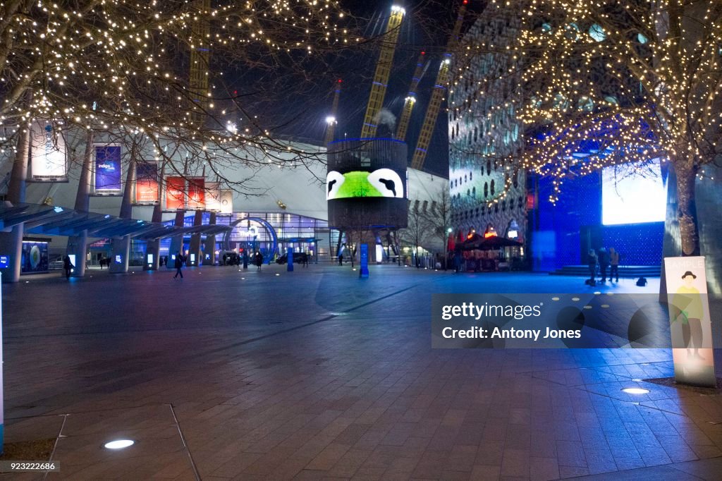 Muppet O2 Vip General view of the o2 showing Kermit the Frog's eyes ahead of their ...