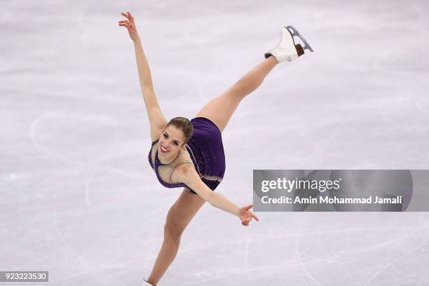 Carolina Kostner of Italy competes during the Ladies Single Skating Free Skating on day fourteen of the PyeongChang 2018 Winter Olympic Games at...