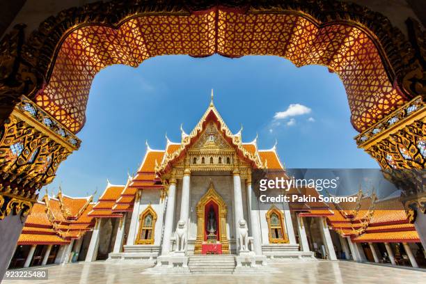the marble temple ( wat benchamabophit ) - wat benchamabophit stock pictures, royalty-free photos & images