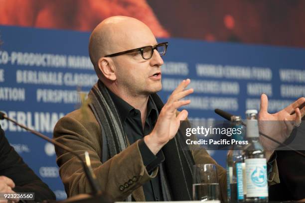 Steven Soderbergh attends the 'Unsane' press conference during the 68th Berlinale International Film Festival Berlin at Grand Hyatt Hotel .