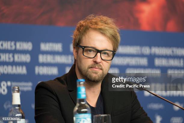 Joshua Leonard attends the 'Unsane' press conference during the 68th Berlinale International Film Festival Berlin at Grand Hyatt Hotel.