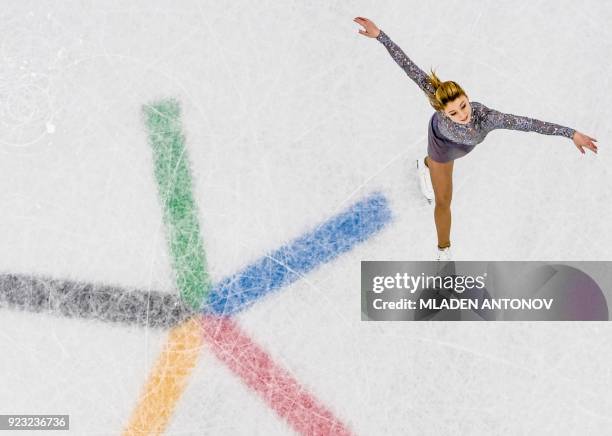 Russia's Maria Sotskova competes in the women's single skating free skating of the figure skating event during the Pyeongchang 2018 Winter Olympic...