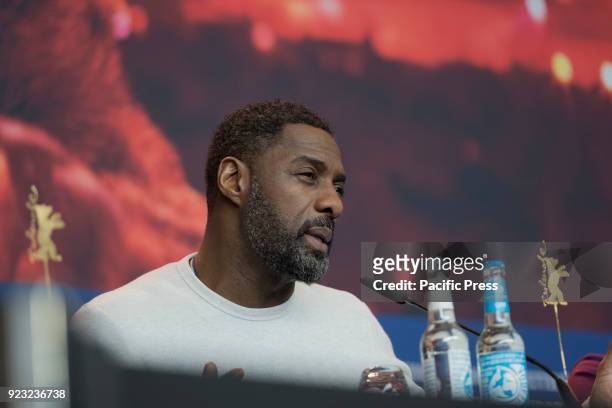 Idris Elba attends the 'Yardie' press conference during the 68th Berlinale International Film Festival Berlin at Grand Hyatt Hotel.