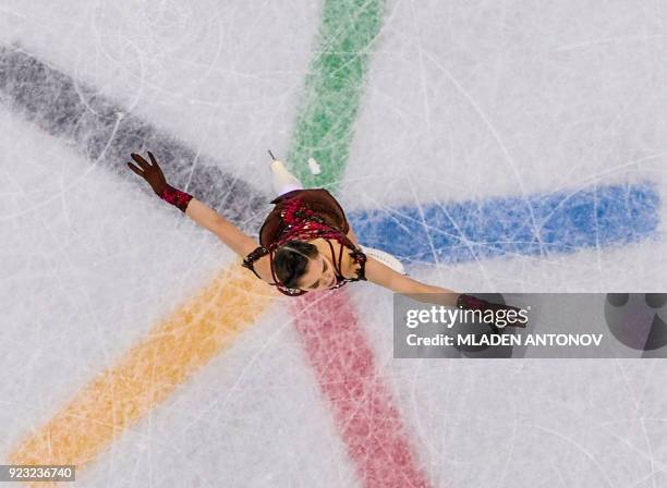 Russia's Evgenia Medvedeva competes in the women's single skating free skating of the figure skating event during the Pyeongchang 2018 Winter Olympic...