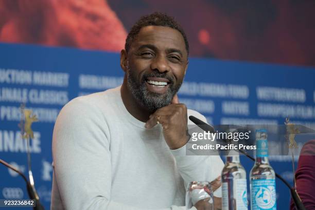 Idris Elba attends the 'Yardie' press conference during the 68th Berlinale International Film Festival Berlin at Grand Hyatt Hotel.
