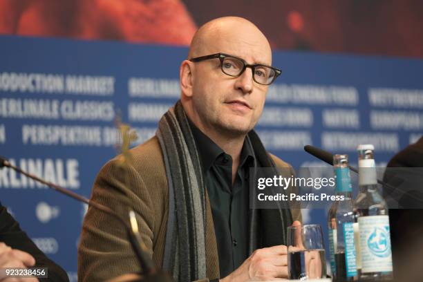 Steven Soderbergh attends the 'Unsane' press conference during the 68th Berlinale International Film Festival Berlin at Grand Hyatt Hotel .