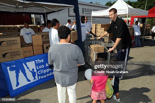 Steve Novak of the Los Angeles Clippers team up with the Salvation Army to host a Feed the Children distribution for 1,600 local families on October...