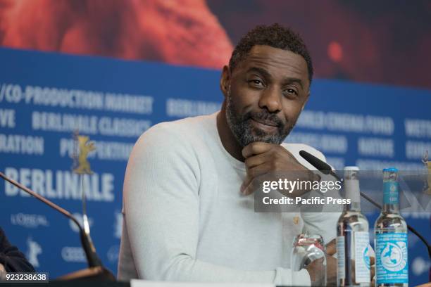 Idris Elba attends the 'Yardie' press conference during the 68th Berlinale International Film Festival Berlin at Grand Hyatt Hotel.