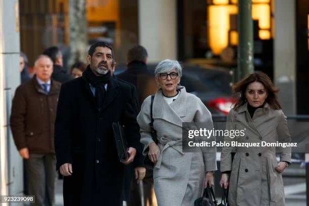 Former Chief of Catalan Police Mossos d'Esquadra Josep Lluis Trapero arrives at Spain's National High Court on February 23, 2018 in Madrid, Spain....