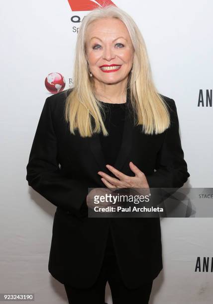 Actress Jacki Weaver attends the premiere of "Goldstone" at Raleigh Studios on February 22, 2018 in Los Angeles, California.