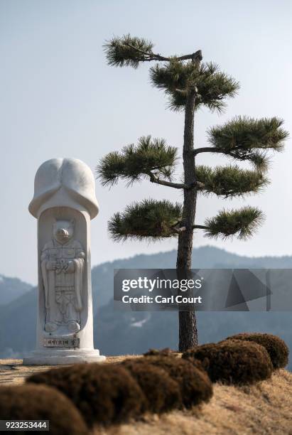 Phallic statue is displayed in Haesindang Park, informally known as 'Penis Park', on February 23, 2018 in Samcheok, South Korea. Although a number of...