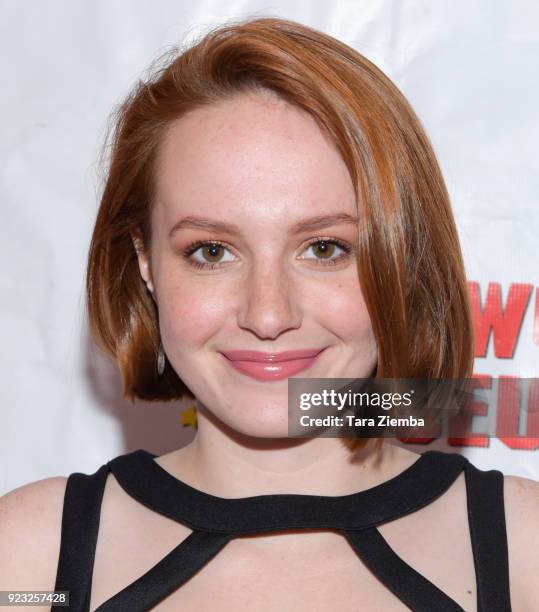 Actress Mandalynn Carlson attends 'ANNETTE: America's Girl Next Door and the Queen of Teen" exhibit opening night preview at The Hollywood Museum on...