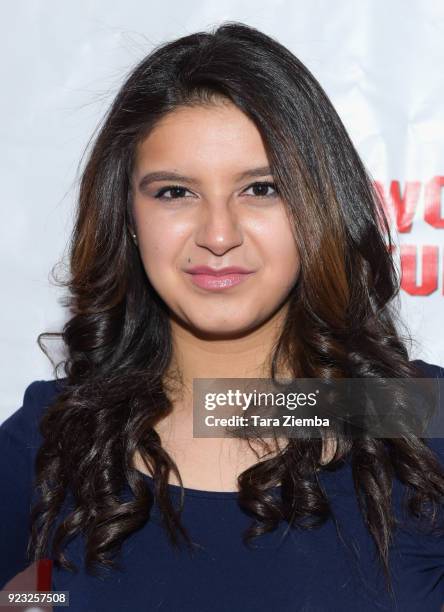 Actress Amber Romero attends 'ANNETTE: America's Girl Next Door and the Queen of Teen" exhibit opening night preview at The Hollywood Museum on...