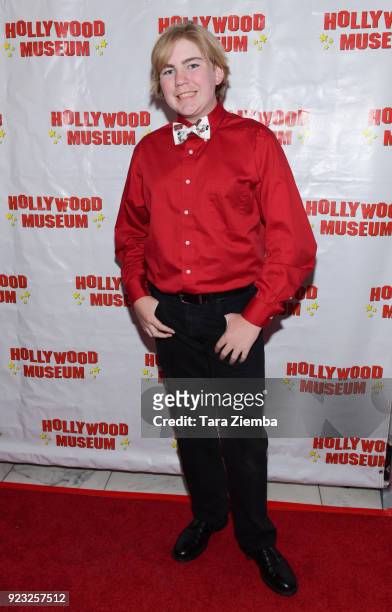 Actor Connor Dean attends 'ANNETTE: America's Girl Next Door and the Queen of Teen" exhibit opening night preview at The Hollywood Museum on February...