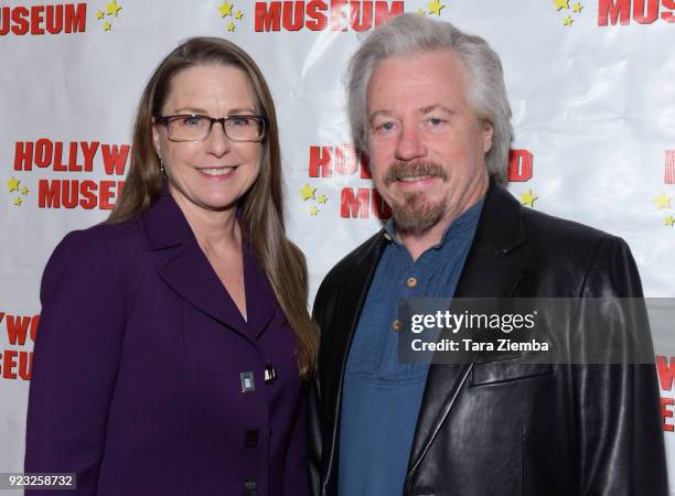 Actors Katy Kurtzman and Stanley Livingston attend 'ANNETTE: America's Girl Next Door and the Queen of Teen" exhibit opening night preview at The...