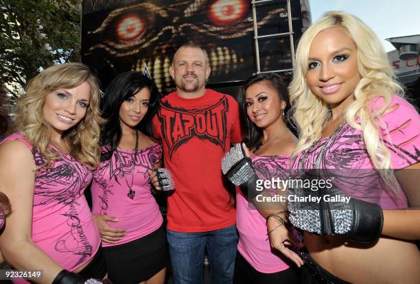 Fighter Chuck Liddell and the TapouT girls join TapouT at the 'Thrill the World' shoot, along with thousands of dancers across the globe attempting...