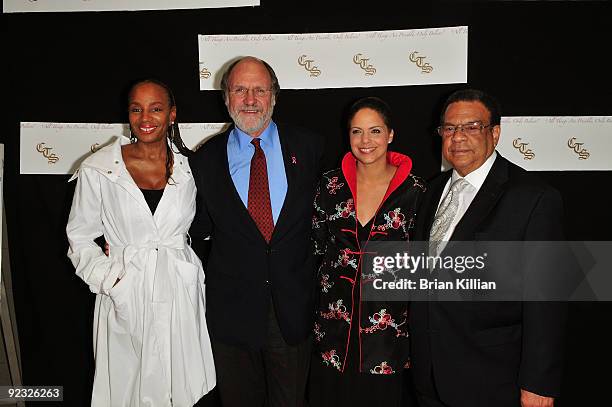 Author Susan L. Taylor, NJ Governor Jon Corzine, Soledad O'Brien, and Ambassador Andrew Young attend the Cicely L. Tyson Community School of...