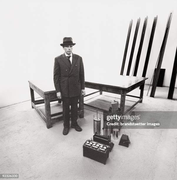 The German artist Joseph Beuys. Austria. Photograph. 1968.