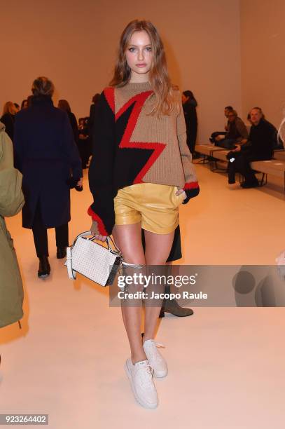 Beatrice Vendramin attends the Tod's show during Milan Fashion Week Fall/Winter 2018/19 on February 23, 2018 in Milan, Italy.