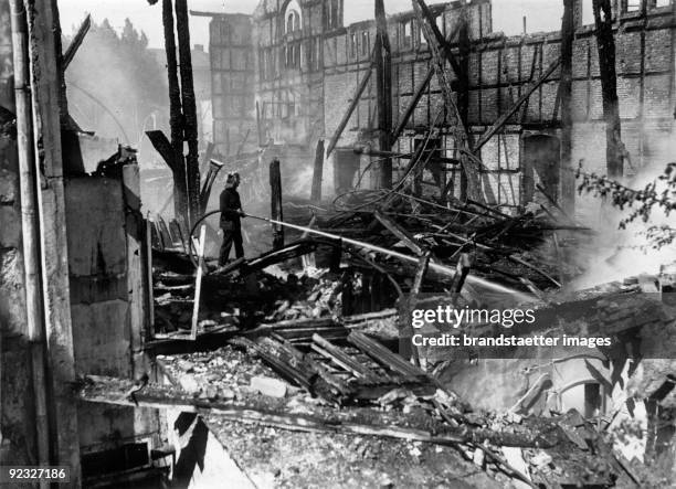 The burned down variete- theater Scala. Danzig, Poland. Photograph. Around 1930.