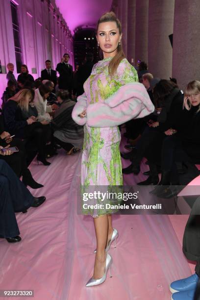 Victoria Bonya attends the Blumarine show during Milan Fashion Week Fall/Winter 2018/19 on February 23, 2018 in Milan, Italy.