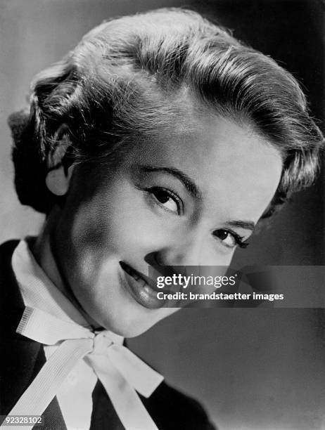 The Swiss actress Liselotte Pulver also credited as Lilo Pulver. Photograph. Around 1948.