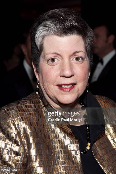 Secretary of Homeland Security Janet Napolitano arrives at The National Italian American Foundation's 34th Anniversary Awards Gala at the Hilton...
