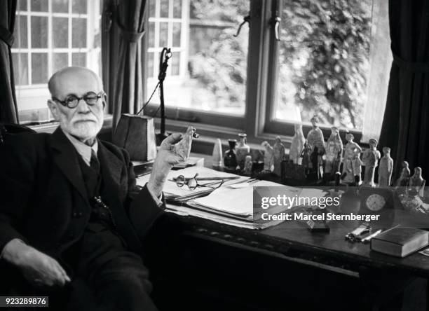 Sigmund Freud, founder of psychoanalysis, London, 1938.