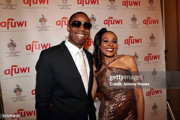 Gala Chair Doug E. Fresh and Gala Co-Chair Janell Snowden attend the 2018 AFUWI Gala at The Pierre Hotel on February 22, 2018 in New York City.