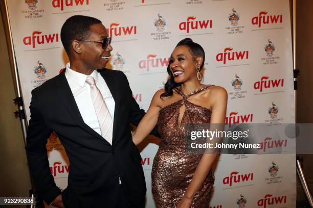 Gala Chair Doug E. Fresh and Gala Co-Chair Janell Snowden attend the 2018 AFUWI Gala at The Pierre Hotel on February 22, 2018 in New York City.