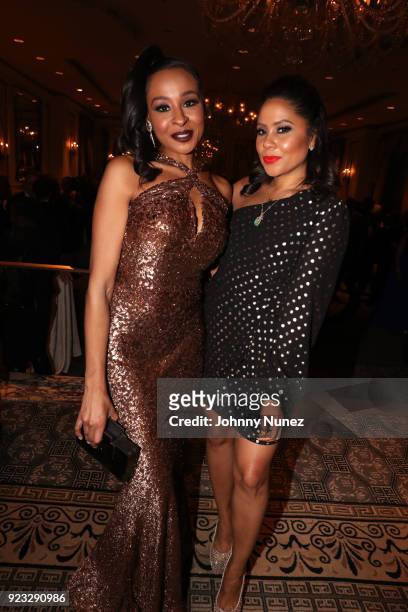 Gala Co-Chair Janell Snowden and honoree Angela Yee attend the 2018 AFUWI Gala at The Pierre Hotel on February 22, 2018 in New York City.
