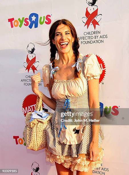 Actress Hilary Shepard attends the Children Affected by Aids Foundations 16th Annual Dream Halloween at Barker Hanger on October 24, 2009 in Santa...