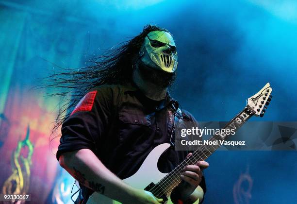 Mick Thomson of Slipknot performs at the Cypress Hill's Smokeout at the San Manuel Amphitheater on October 24, 2009 in San Bernardino, California.