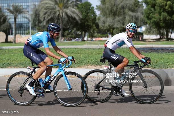 4th Abu Dhabi Tour 2018 / Stage 3 Sebastian Henao of Colombia / Victor De La Parte of Spain / Abu Dhabi - Abu Dhabi / Nation Towers Stage / Ride to...