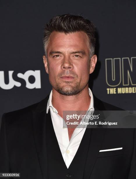 Actor Josh Duhamel attends the premiere of USA Network's "Unsolved: The Murders of Tupac and The Notorious B.I.G. At Avalon on February 22, 2018 in...