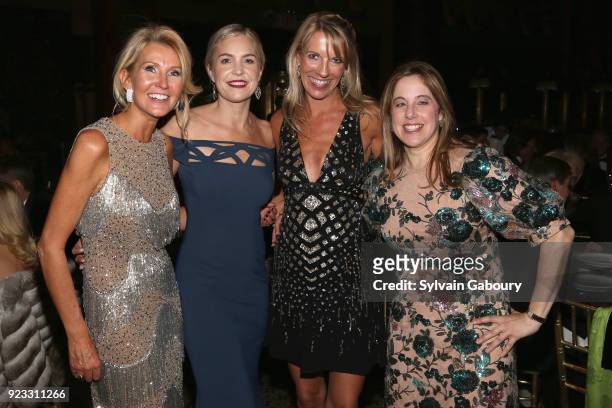 Kathy Prounis, Erin O'Callaghan, Stephanie Hessler and Elizabeth Belfer attend Museum of the City of New York Winter Ball on February 22, 2018 in New...