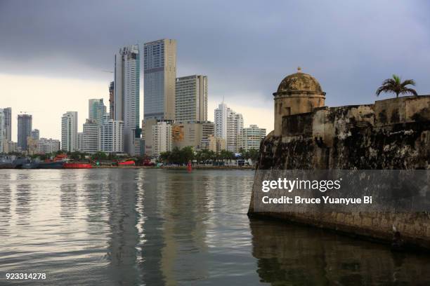 bocagrande skyline - cartagena de indias stock pictures, royalty-free photos & images