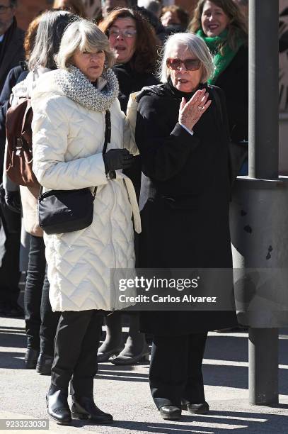 Pilar Garrido Cendoya attends the Antonio Fraguas 'Forges' Funeral at La Almudena Cemetery on February 23, 2018 in Madrid, Spain.