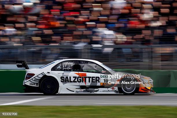 Mercedes driver Gary Paffett of Britain steers his car during the final run of the DTM 2009 German Touring Car Championship at the Hockenheim race...