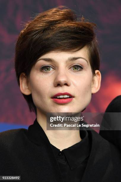 Malgorzata Gorol is seen at the 'Mug' press conference during the 68th Berlinale International Film Festival Berlin at Grand Hyatt Hotel on February...