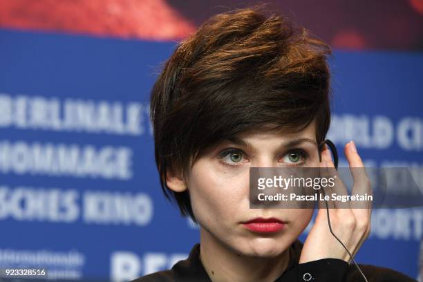 Malgorzata Gorol is seen at the 'Mug' press conference during the 68th Berlinale International Film Festival Berlin at Grand Hyatt Hotel on February...
