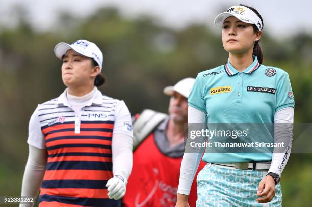 In Gee Chun of Republic of Korea looks on during the Honda LPGA Thailand at Siam Country Club on February 23, 2018 in Chonburi, Thailand.