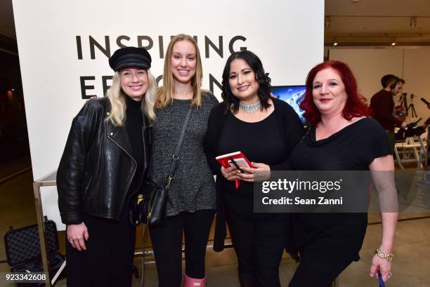 Meagan Morrison, Joanna Baker, Elaine Biss and Claudia Tessler attend Consciously Creative Presented by Moleskine at Milk Gallery on February 22,...