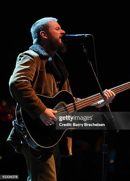 Jim James of Monsters of Folk performs at Shoreline Amphitheatre on October 24, 2009 in Mountain View, California.