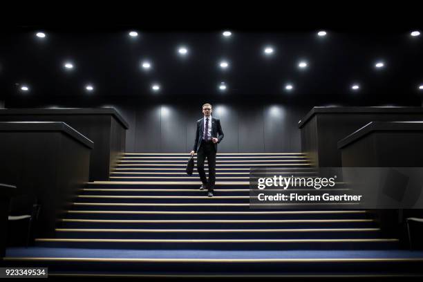 Sven Mikser, Foreign Minister of Estonia, is pictured on February 15, 2018 in Sofia, Bulgaria.