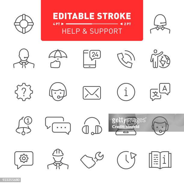 help and support  icons - translator stock illustrations