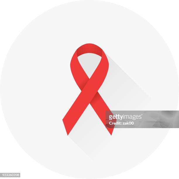 ilustrações, clipart, desenhos animados e ícones de ícone de fita vermelha de sensibilização sida - fita de consciencialização contra o câncer