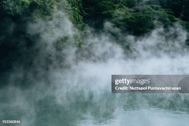 hot steam at thermal valley, beitou, taipei - hot spring stock pictures, royalty-free photos & images