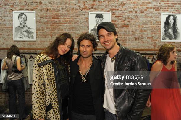 Lynn Collins, Todd DiCiurcio and Steven Strait attends Todd DiCiurcio: Heartstrings Hosted By Ed Westwick At Confederacy And Sponsored By Rag&Bone at...